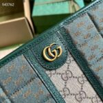 Gucci Unisex Mini GG Canvas Pouch Green Quilted Beige Ebony Supreme - Image 8