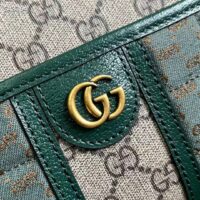 Gucci Unisex Mini GG Canvas Shoulder Bag Green Quilted Beige Ebony Supreme Double G (8)