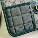 Gucci Unisex Mini GG Canvas Shoulder Bag Green Quilted Beige Ebony Supreme Double G - Image 7