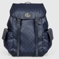 Gucci Unisex Ophidia GG Medium Backpack Blue Black GG Supreme Canvas Double G (2)