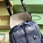 Gucci Unisex Ophidia GG Medium Backpack Blue Black GG Supreme Canvas Double G – Image 9
