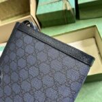 Gucci Unisex Ophidia GG Pouch Blue Dark Blue GG Supreme Canvas Double G – Image 9