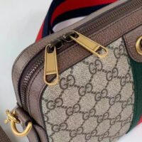 Gucci Unisex Ophidia GG Shoulder Bag Beige Ebony GG Supreme Canvas Double G (12)