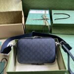 Gucci Unisex Ophidia GG Shoulder Bag Blue Black GG Supreme Canvas Double G - immagine 3