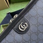 Gucci Unisex Ophidia GG Shoulder Bag Blue Black GG Supreme Canvas Double G - immagine 7