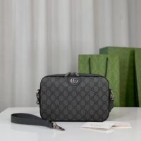 Gucci Unisex Ophidia GG Shoulder Bag Grey Black GG Supreme Canvas Double G (6)