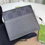 Gucci Unisex Wallet Cut-Out Interlocking G Black Grey GG Supreme Canvas - Bild 6