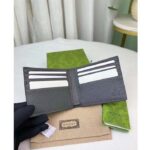 Gucci Unisex Wallet Cut-Out Interlocking G Black Grey GG Supreme Canvas - Bild 5