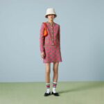 Gucci Women Cotton Silk Blend Cardigan Fuchsia Green Jacquard Crewneck Long Sleeves - Image 12