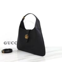 Gucci Women GG Aphrodite Large Shoulder Bag Black Soft Leather (10)