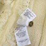 Gucci Women GG Belted Wool Bouclé Jacket White Ribbon Lined Detachable Patch Pockets - Imagen 9