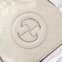 Gucci Women GG Blondie Mini Bucket Bag White Leather Round Interlocking G (1)