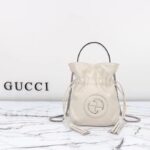 Gucci Women GG Blondie Mini Bucket Bag White Leather Round Interlocking G – Image 2