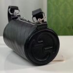 Gucci Women GG Blondie Mini Shoulder Bag Round Interlocking G Black Leather – Image 4