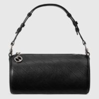 Gucci Women GG Blondie Mini Shoulder Bag Round Interlocking G Black Leather (6)