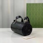 Gucci Women GG Blondie Mini Shoulder Bag Round Interlocking G Black Leather – Image 10