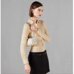 Gucci Women GG Blondie Mini Shoulder Bag Round Interlocking G White Leather – Bild 10