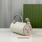 Gucci Women GG Blondie Mini Shoulder Bag Round Interlocking G White Leather – Bild 7