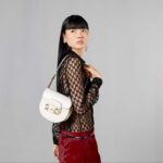 Gucci Women GG Horsebit 1955 Mini Round Shoulder Bag White Leather Cotton Linen Lining - Bild 12