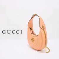 Gucci Women GG Marmont Matelassé Mini Bag Peach Matelassé Round Vertical Leather (11)