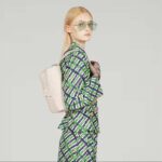 Gucci Women GG Marmont Matelassé Shoulder Bag White Chevron Leather Double G - Imagen 11