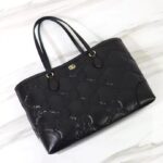 Gucci Women GG Matelassé Medium Tote Black GG Leather Double G - Image 3
