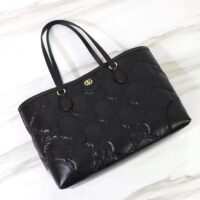 Gucci Women GG Matelassé Medium Tote Black GG Leather Double G (5)