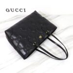 Gucci Women GG Matelassé Medium Tote Black GG Leather Double G - Image 7