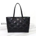 Gucci Women GG Matelassé Medium Tote Black GG Leather Double G - Image 2
