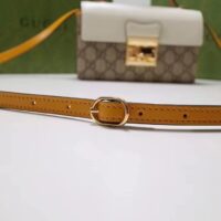 Gucci Women GG Padlock Mini Bag Beige Ebony GG Supreme Canvas Lock Closure (2)