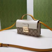 Gucci Women GG Padlock Mini Bag Beige Ebony GG Supreme Canvas Lock Closure (2)