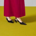 Gucci Women GG Slingback Pump Black Leather Interlocking G Square Upper Mid-Heel - Bild 11