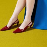 Gucci Women GG Slingback Pump Dark Red Leather Interlocking G Square Upper Mid-Heel - immagine 11