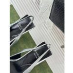 Gucci Women GG Slingback Pump Metallic Silver Leather Interlocking G Square Upper Mid-Heel - immagine 10