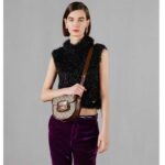 Gucci Women Horsebit 1955 Mini Round Shoulder Bag Beige Ebony GG Supreme Canvas - Image 11