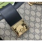 Gucci Women Padlock Medium GG Shoulder Bag Beige Ebony GG Supreme Canvas Black Leather - Image 7