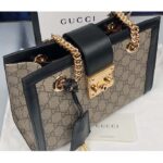Gucci Women Padlock Small GG Shoulder Bag Beige Ebony GG Supreme Canvas Black Leather – Bild 5