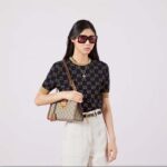 Gucci Women Padlock Small GG Shoulder Bag Beige Ebony GG Supreme Canvas Brown Leather - Bild 11