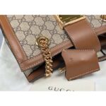 Gucci Women Padlock Small GG Shoulder Bag Beige Ebony GG Supreme Canvas Brown Leather - Bild 9