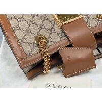 Gucci Women Padlock Small GG Shoulder Bag Beige Ebony GG Supreme Canvas Brown Leather (1)