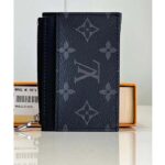 Louis Vuitton LV Unisex Coin Card Holder Monogram Eclipse Coated Canvas Cowhide Leather - Image 4