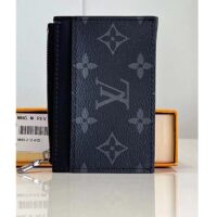 Louis Vuitton LV Unisex Coin Card Holder Monogram Eclipse Coated Canvas Cowhide Leather (8)