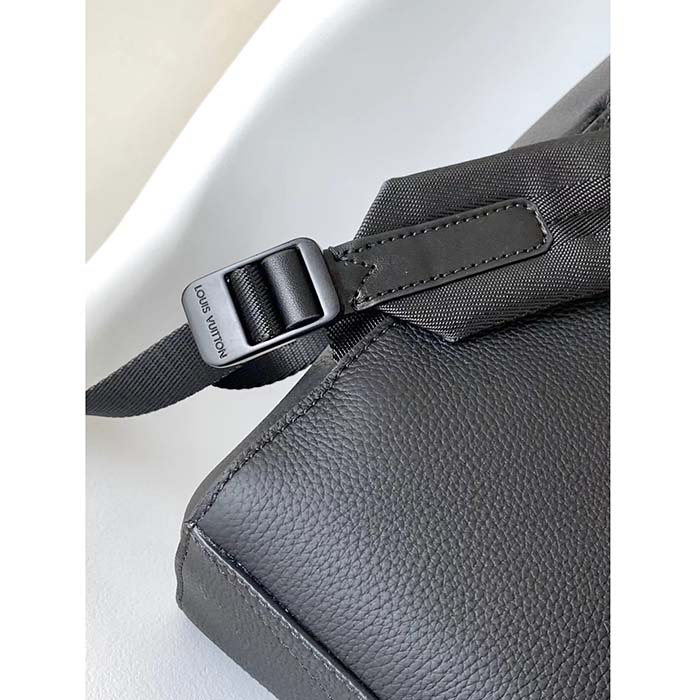 Louis Vuitton LV Unisex Fastline Backpack Black Cowhide Leather Textile Lining (3)