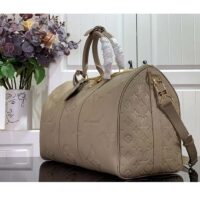 Louis Vuitton LV Unisex Keepall Bandoulière 45 Bag Tourterelle Monogram Empreinte Giant Cowhide Leather (1)