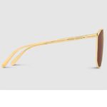 Louis Vuitton LV Unisex LV Golden Mask Sunglasses Gold-Toned Metal Frame Brown Lens - immagine 5