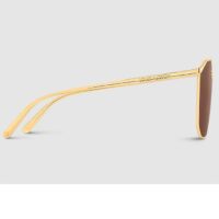 Louis Vuitton LV Unisex LV Golden Mask Sunglasses Gold-Toned Metal Frame Brown Lens (2)