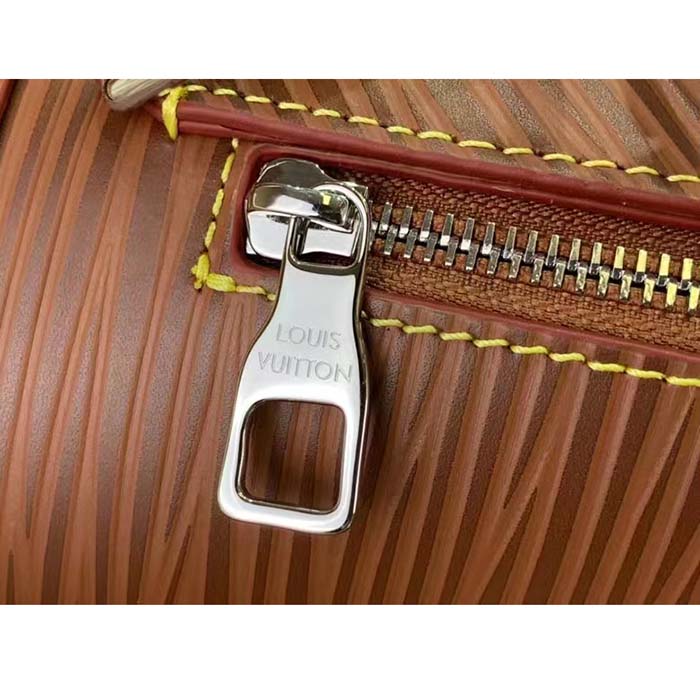 Louis Vuitton LV Unisex Maxi Noé Sling Cognac Calf Leather Drawstring Inside-Hook Closure Double Handle (3)