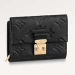 Louis Vuitton LV Unisex Métis Compact Wallet Black Monogram Empreinte Embossed Supple Grained Cowhide Leather