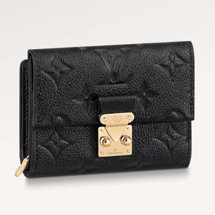 Louis Vuitton LV Unisex Métis Compact Wallet Black Monogram Empreinte Embossed Supple Grained Cowhide Leather