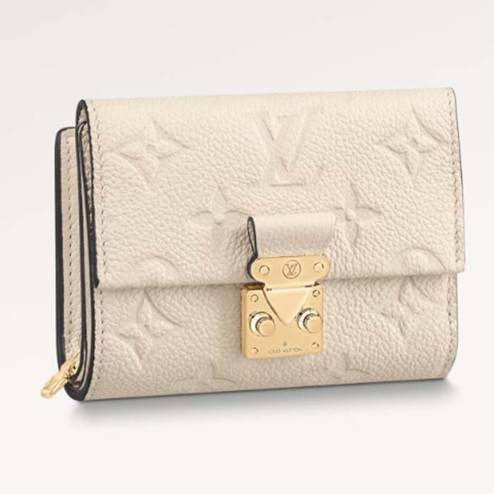 Louis Vuitton LV Unisex Métis Compact Wallet Crème Beige Monogram Empreinte Embossed Supple Grained Cowhide Leather